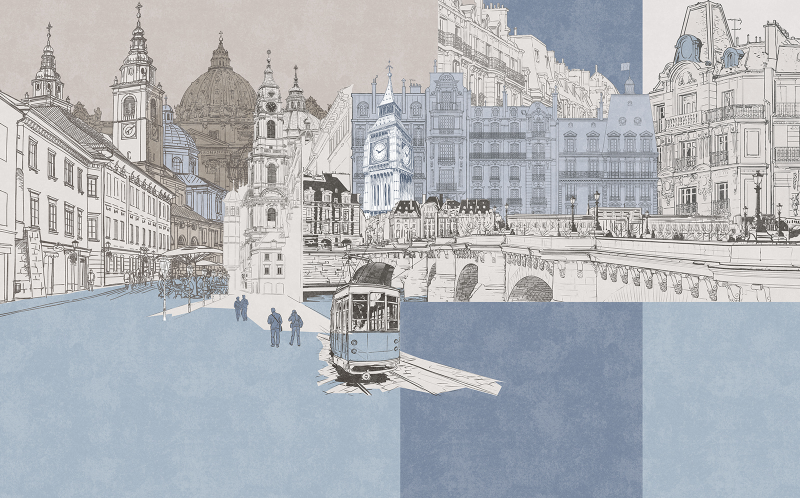 Drawing of a city Drawing of a city