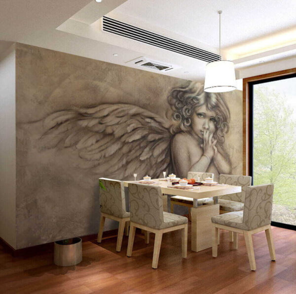 Painting of a baby angel Painting of a baby angel