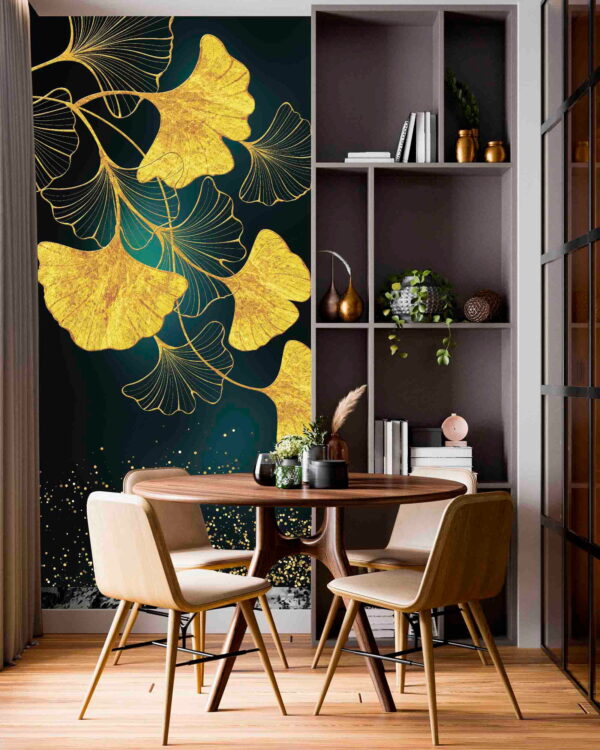 Ginkgo levelek és madarak eleganciája Ginkgo levelek és madarak eleganciája