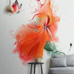 Fotótapéta Pillangó egy virágon