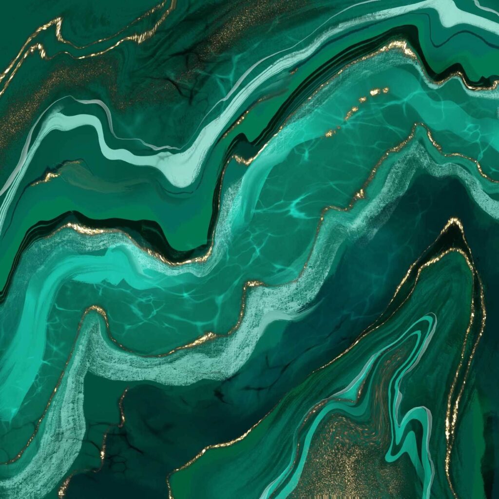 Absztrakt hullámok a teal árnyalataiban Absztrakt hullámok a teal árnyalataiban