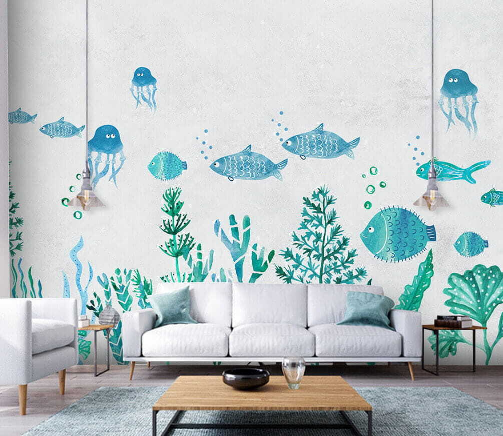 u32524pig1m - Egy csoport hal és medúza - tegory