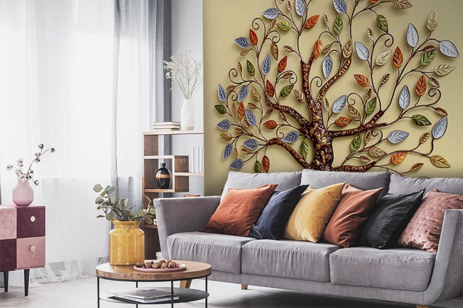 Fotótapéta Wall murals Tree with colorful leaves on it
