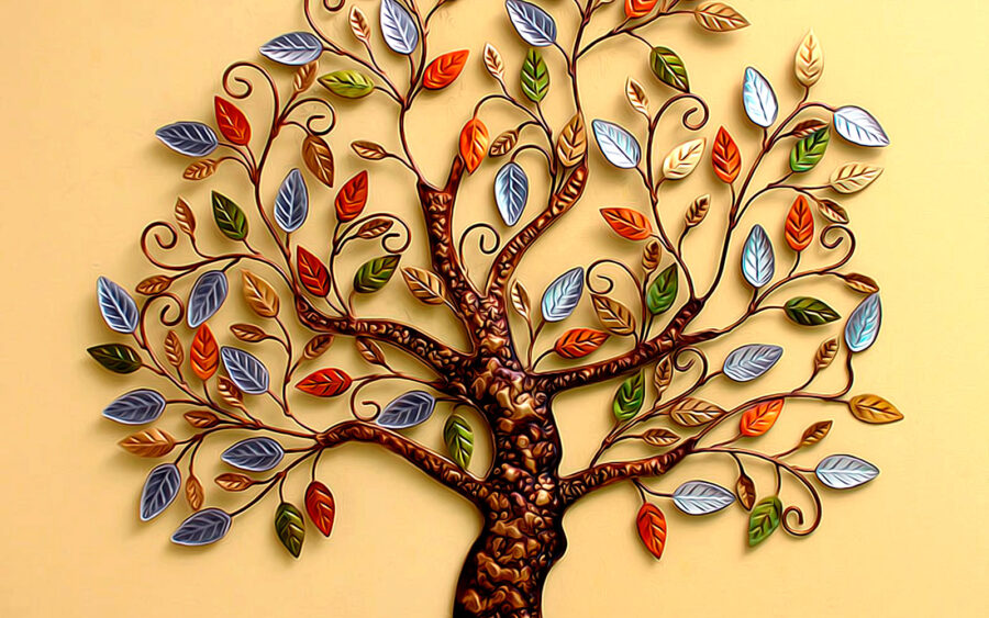 Fotótapéta Wall murals Tree with colorful leaves on it - Image 2