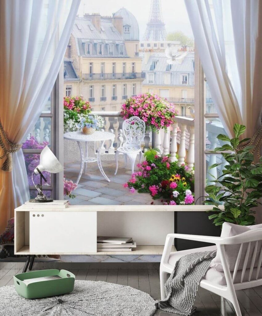 Nézet egy erkélyre, az ablakból az Eiffel-toronyra nyílik kilátás u30137pig1m 850x1024 - Nézet egy erkélyre, az ablakból az Eiffel-toronyra nyílik kilátás - tegory