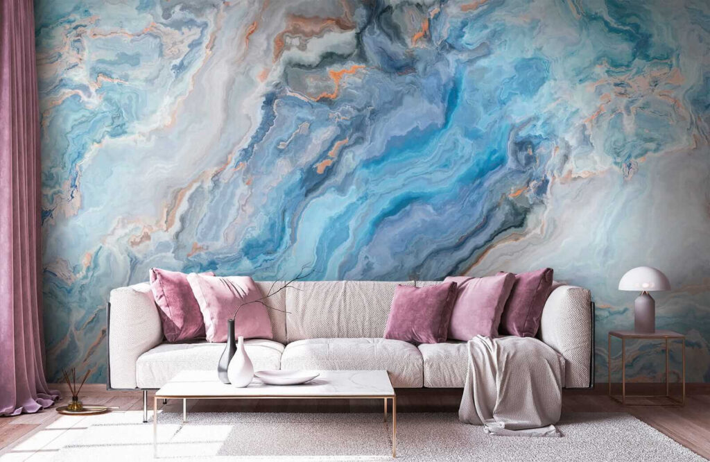 Dynamic patterns in calming blue hues Dynamic patterns in calming blue hues