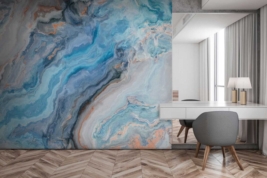 Dynamic patterns in calming blue hues Dynamic patterns in calming blue hues