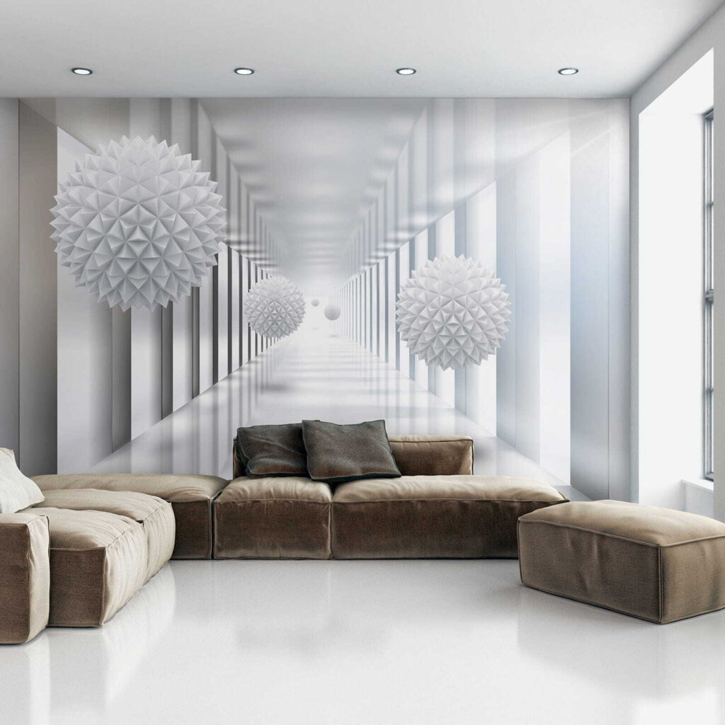 White room with white balls White room with white balls