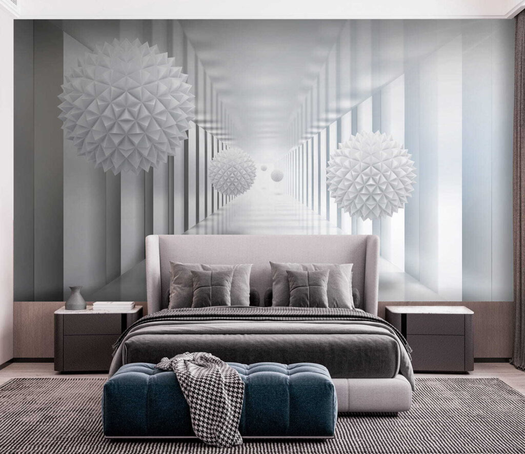 White room with white balls White room with white balls