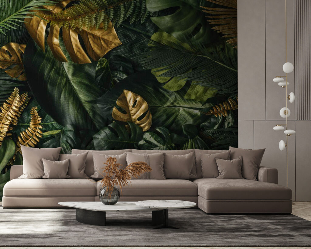 Lush leaves with metallic hues Lush leaves with metallic hues