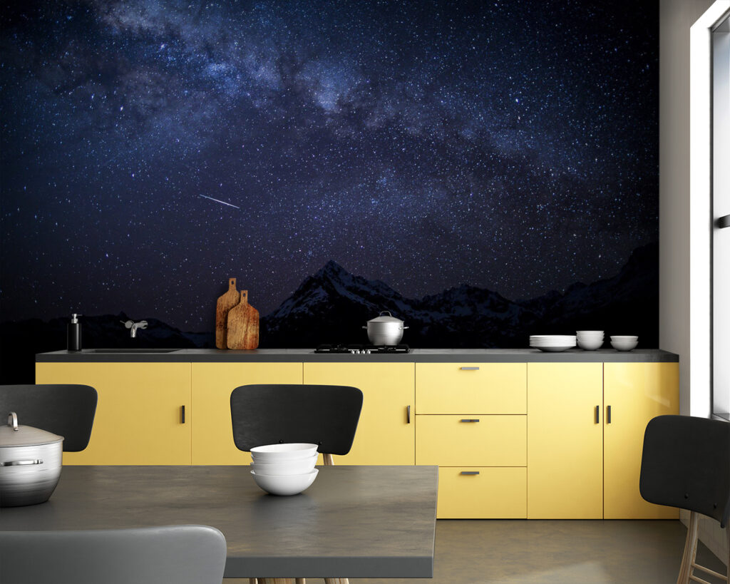 Starry sky over mountains Starry sky over mountains