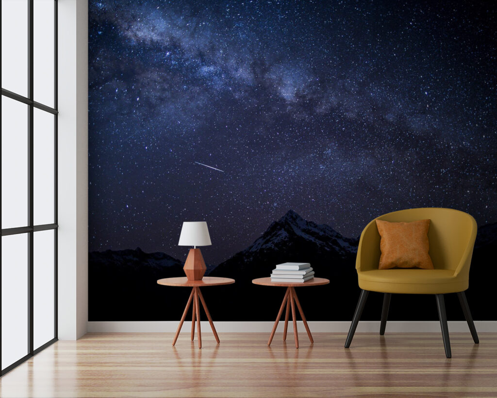 Starry sky over mountains Starry sky over mountains