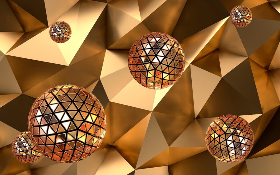 Lebegő geometriai gömbök harmóniában.