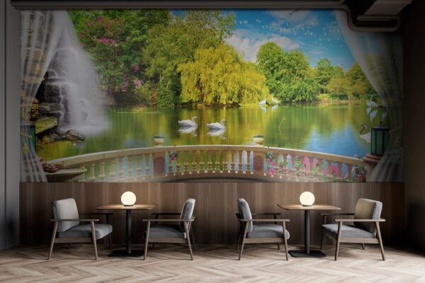 u18753piz1 600x400 - Kilátás egy tóra madarakkal és fákkal - tegory