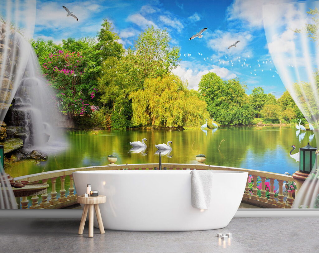 u18753pit1 1024x812 - Kilátás egy tóra madarakkal és fákkal - tegory