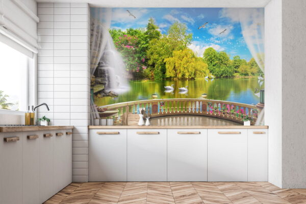 u18753pik2 600x400 - Kilátás egy tóra madarakkal és fákkal - tegory