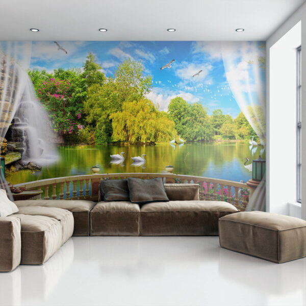 u18753pig1 600x600 - Kilátás egy tóra madarakkal és fákkal - tegory