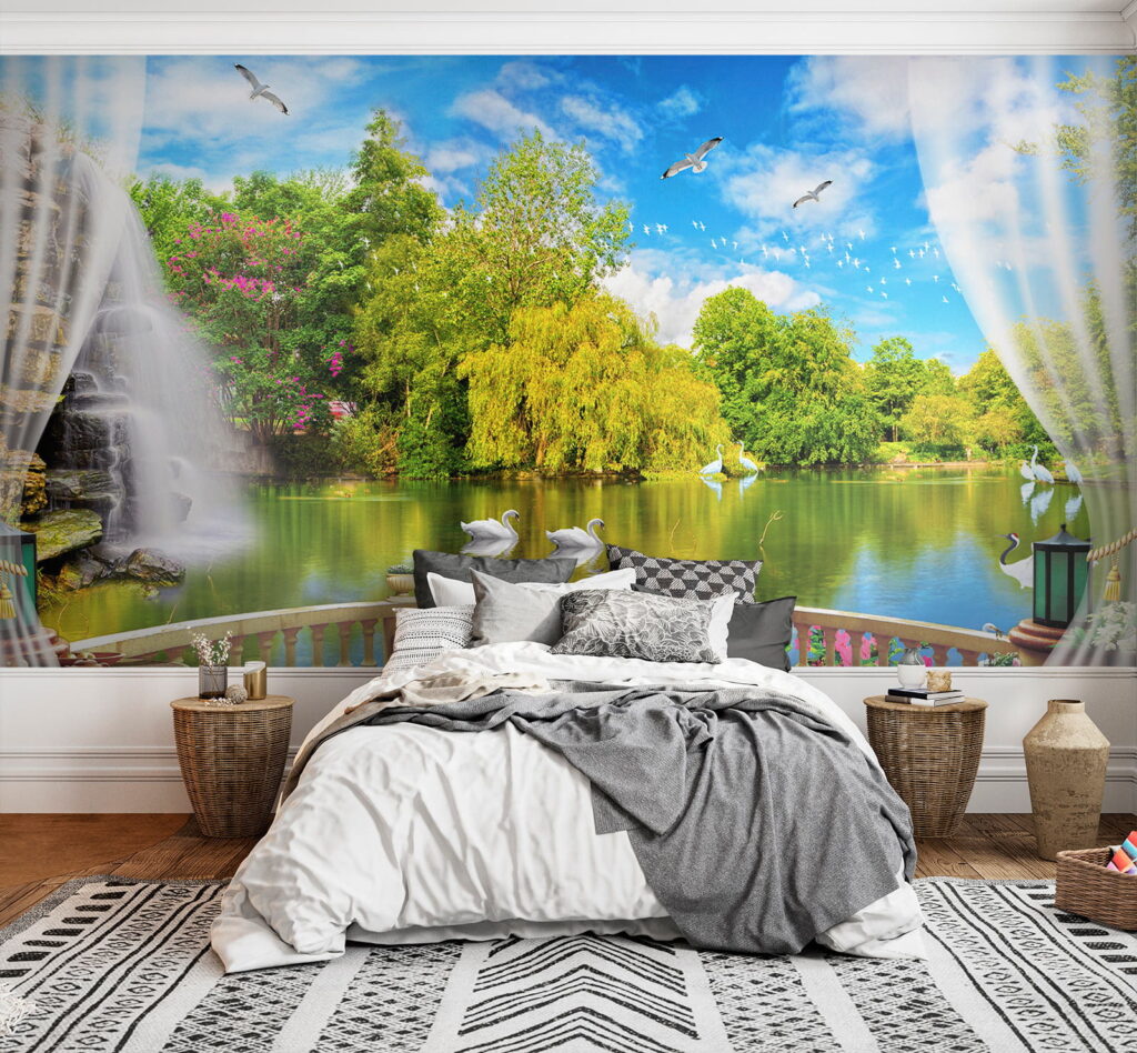 u18753pib1 1024x948 - Kilátás egy tóra madarakkal és fákkal - tegory