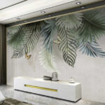 Fotótapéta Lepkék csoportja a leveleken