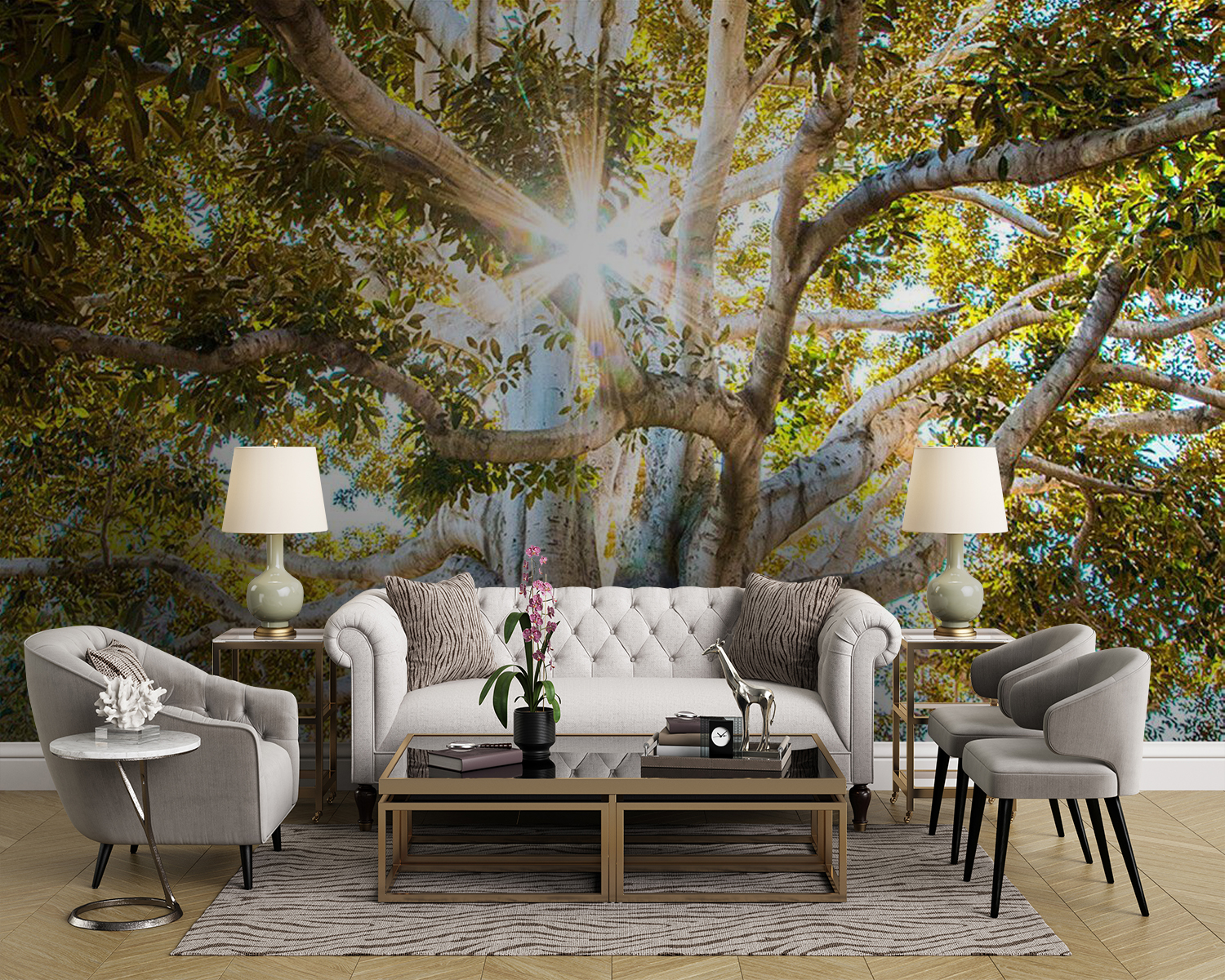 u01271pig43m - Fenséges fa ragyogó napfényben - tegory