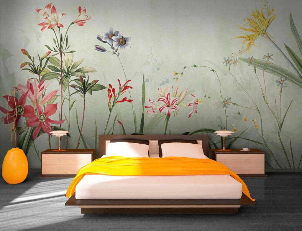 Vibrant flowers in soft green hues Vibrant flowers in soft green hues