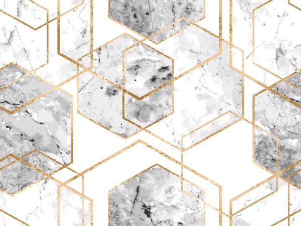 Elegáns hatszögletű márványmintás design. Elegáns hatszögletű márványmintás design.