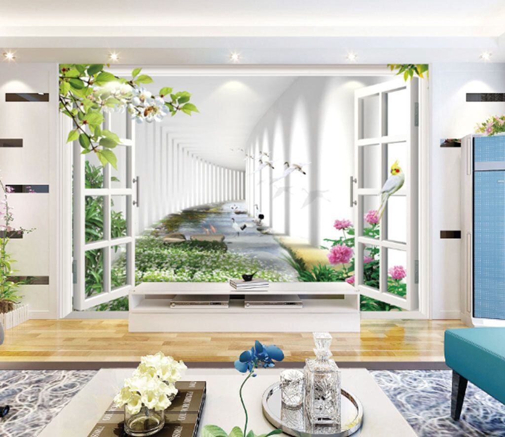 Ablak egy tóra és virágokra néző ablakkal u06326pig1m - Ablak egy tóra és virágokra néző ablakkal - tegory