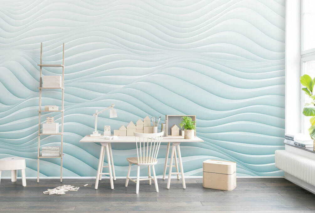 Fehér és kék hullámos minta u06882piw1m - Fehér és kék hullámos minta - tegory