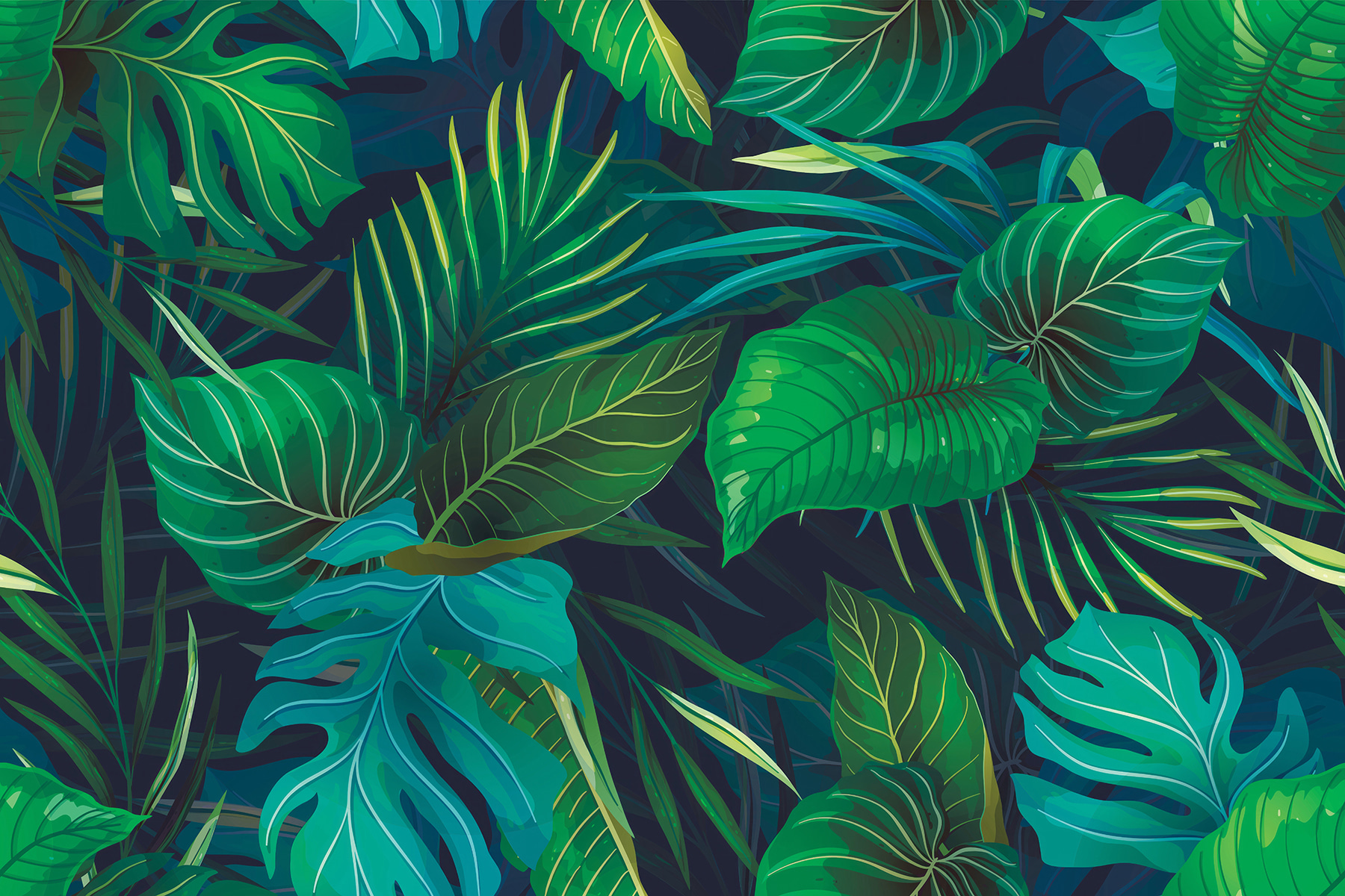 u11882p - Dús zöld növényzet élénk színekben - tegory