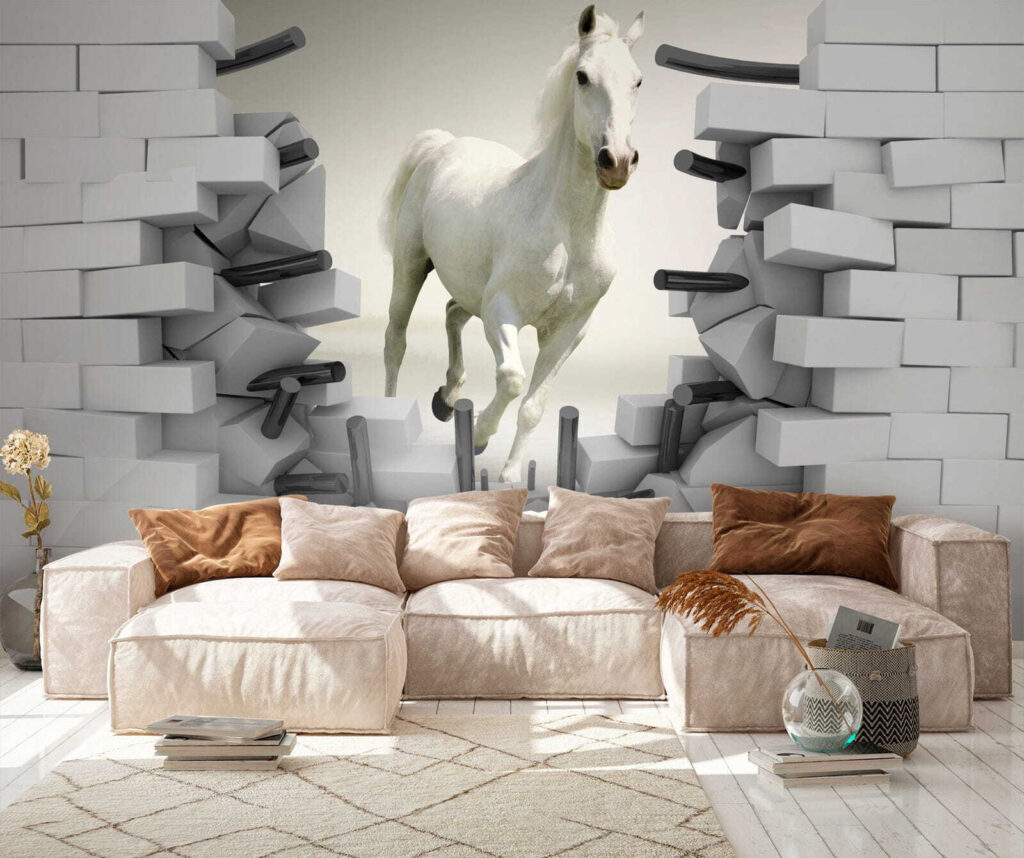 Horse running through a wall Horse running through a wall