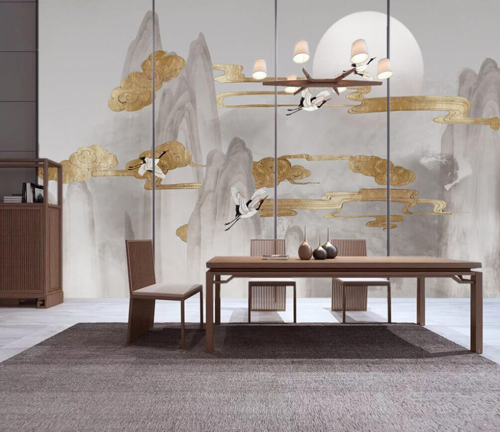 u16241piq1m - Festmény madarak repülnek az égen - tegory