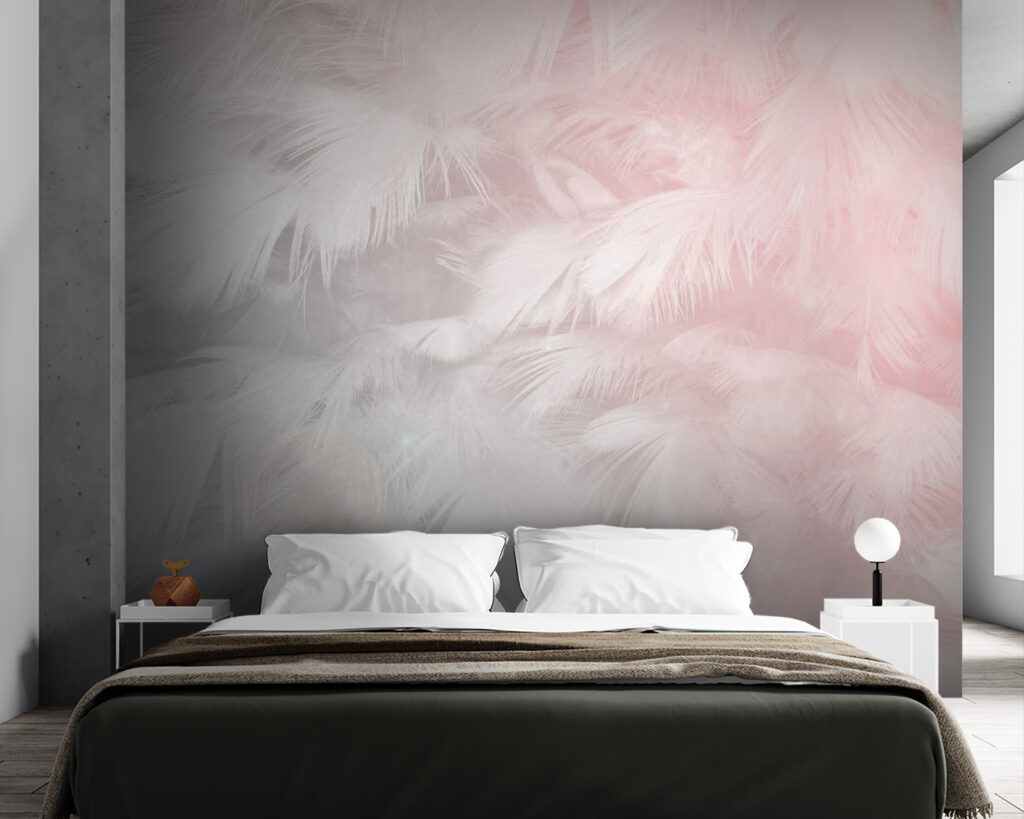 Delicate feathers in soft pastel tones Delicate feathers in soft pastel tones