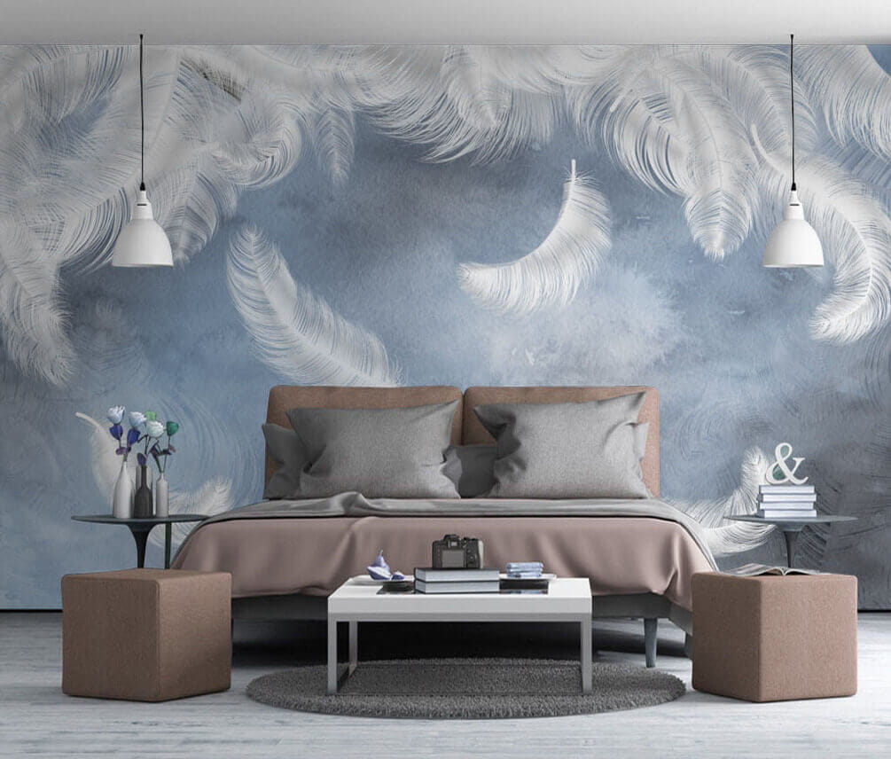 Fehér tollak kék háttéren u23747pib1 - Fehér tollak kék háttéren - tegory