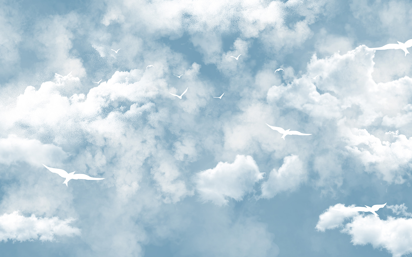 Group of birds in the sky Group of birds in the sky