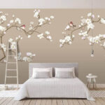 Fotótapéta Pár madár egy faágon