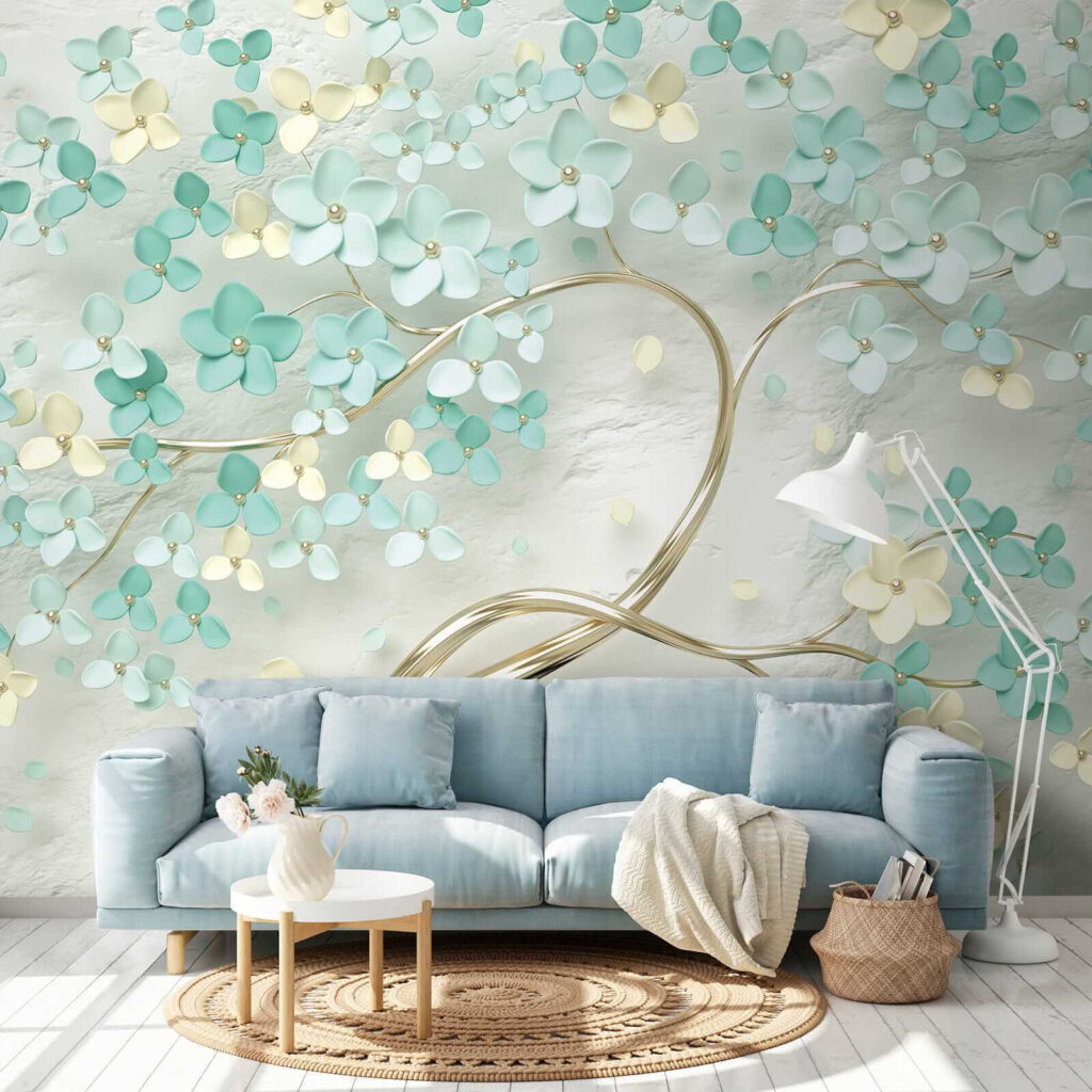 Tree with flowers and leaves