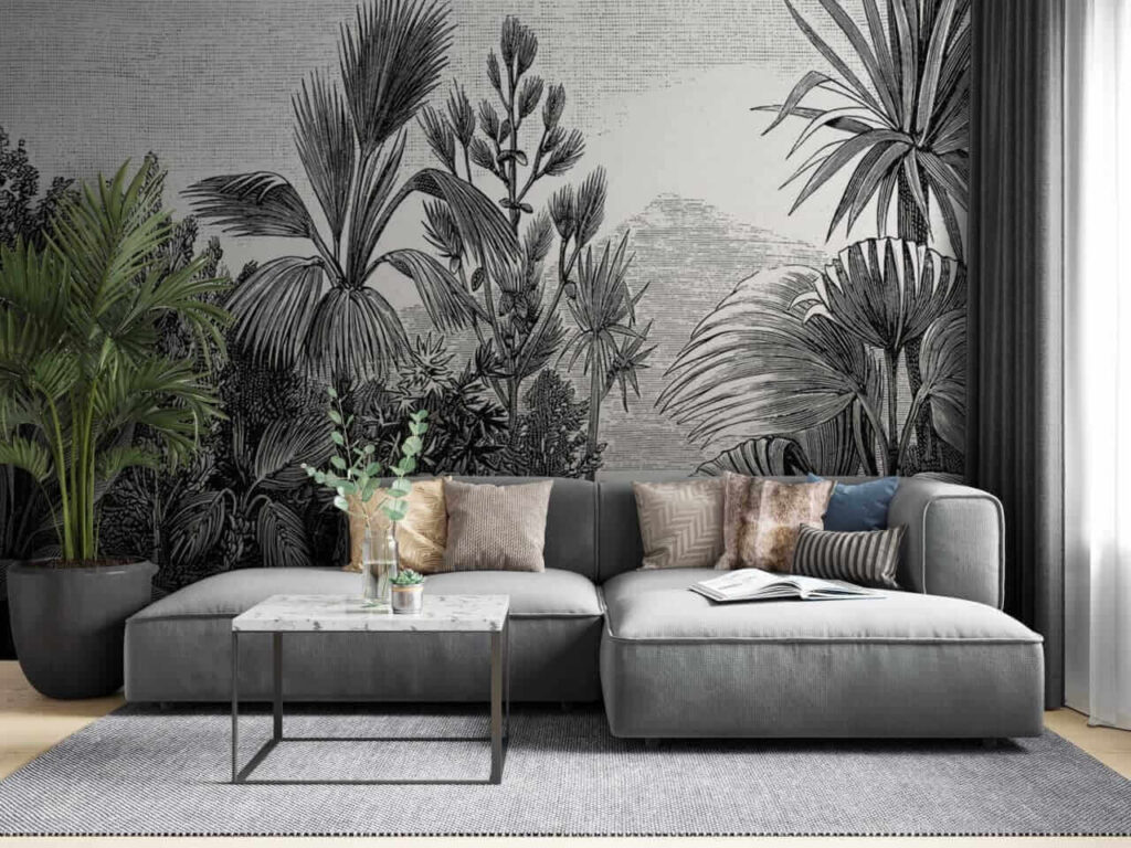 Fekete-fehér rajz egy trópusi erdőről u52597pig2m 1024x768 - Fekete-fehér rajz egy trópusi erdőről - tegory