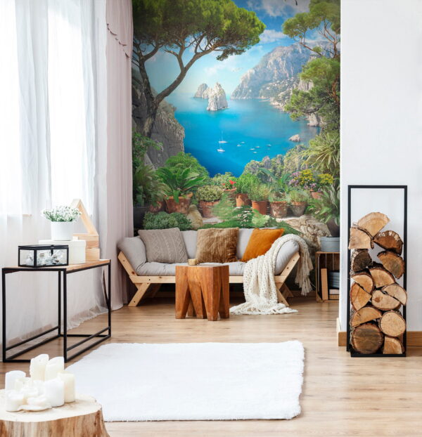 Kilátás az óceánra egy szikláról Fotótapéta Kilátás az óceánra egy szikláról