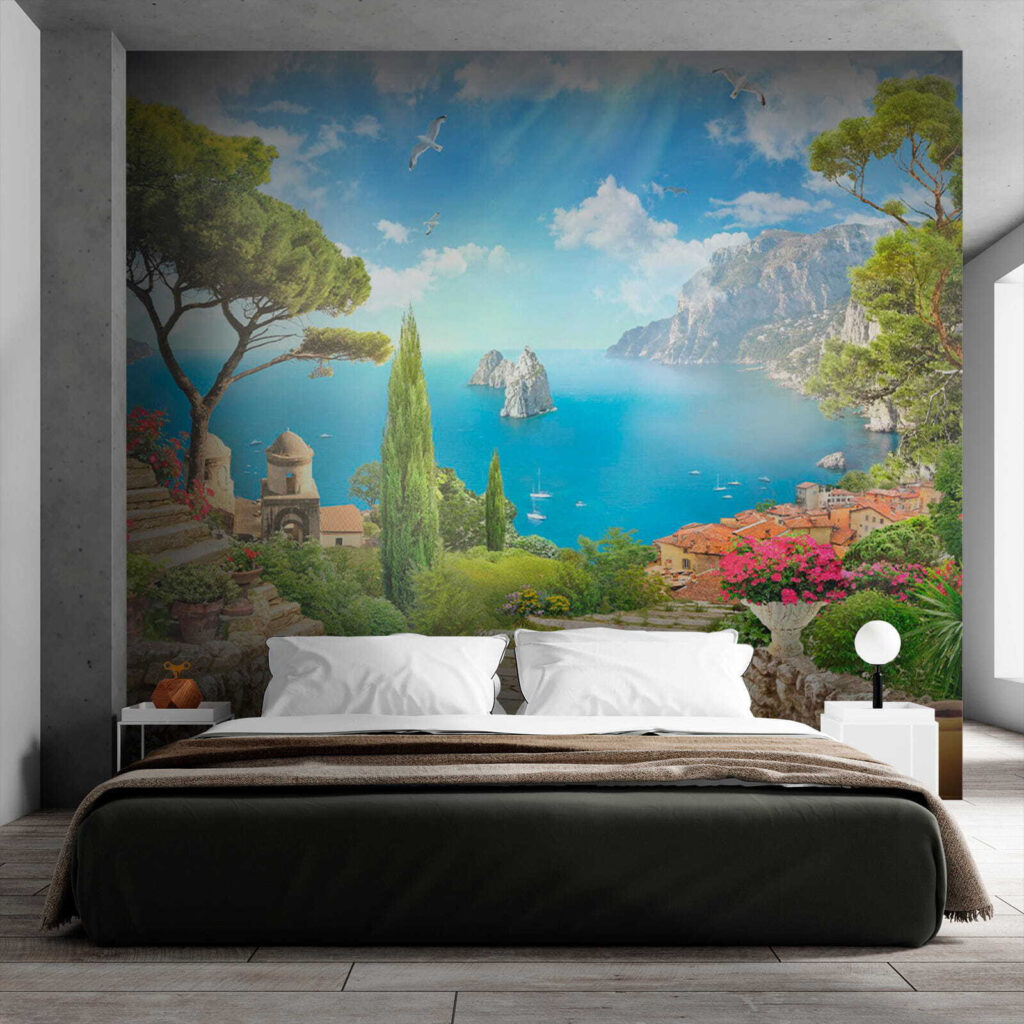 Stone stairs leading to a body of water