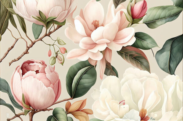 Elegant flowers in soft pastel colors Elegant flowers in soft pastel colors