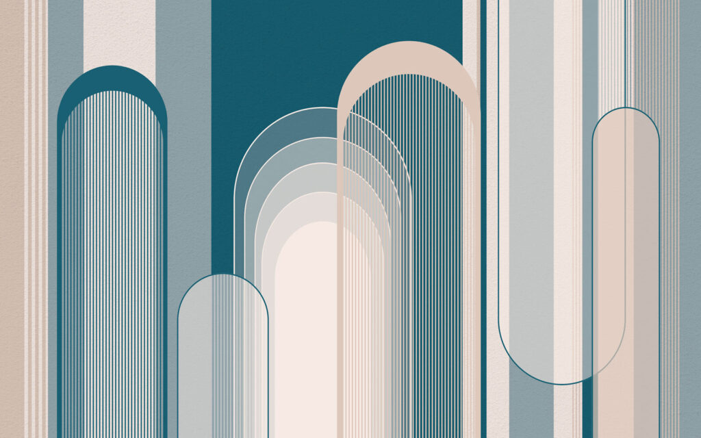 Kék és fehér art deco minta Kék és fehér art deco minta