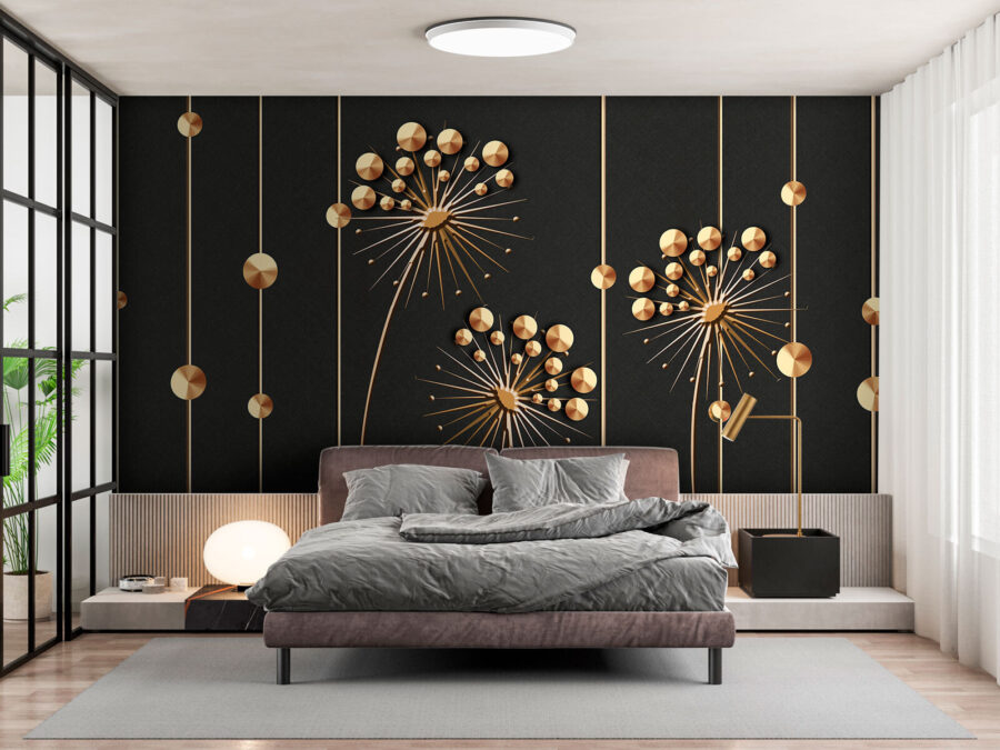Elegáns virágos design sötét tónusokban