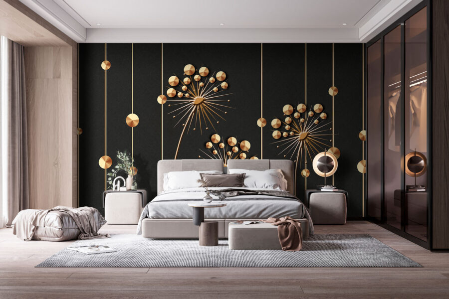Elegáns virágos design sötét tónusokban