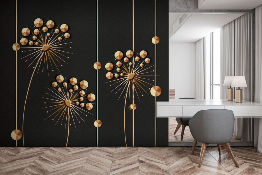 Elegáns virágos design sötét tónusokban