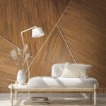 Fotótapéta Művészi fa lambéria mintás design