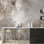 Fotótapéta Fal levelekkel