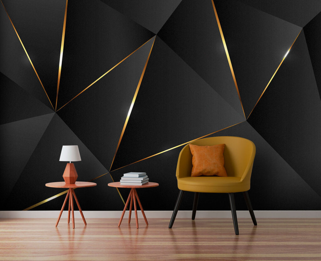 Abstract shapes with shimmering lines Abstract shapes with shimmering lines