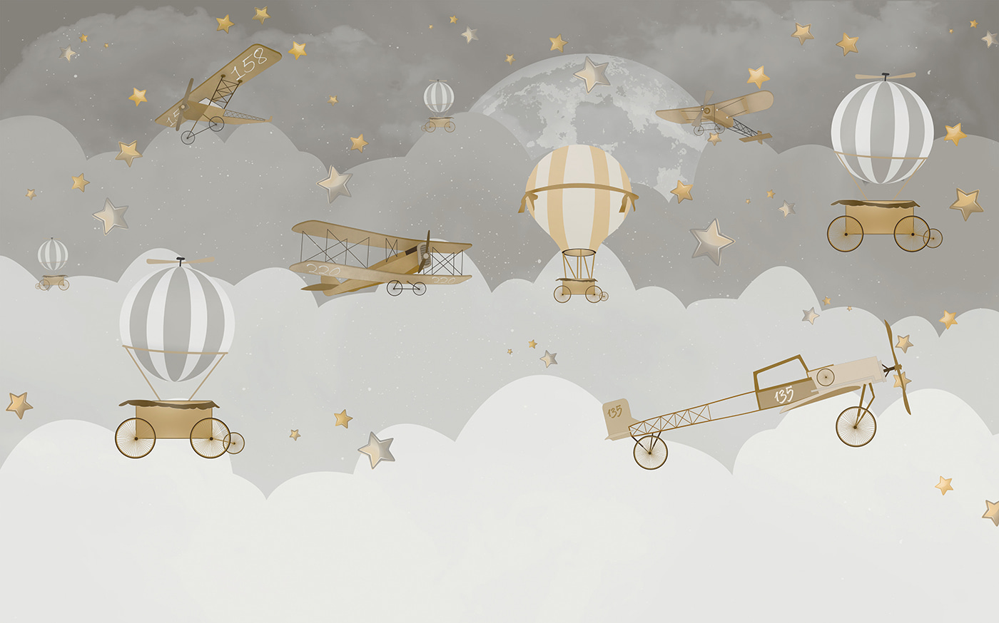 Group of airplanes in the sky Group of airplanes in the sky