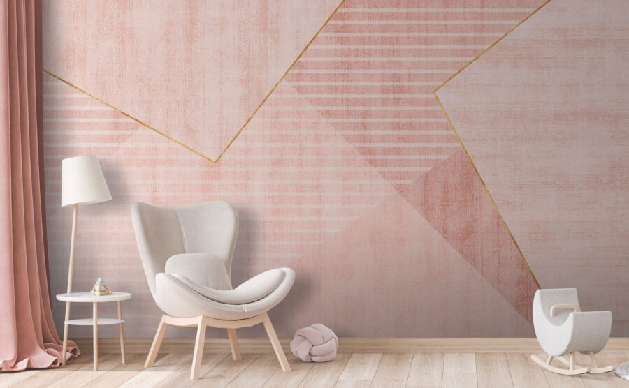 Fotótapéta Blush árnyalatok geometrikus harmóniában