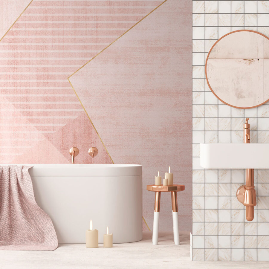 Fotótapéta Blush árnyalatok geometrikus harmóniában - Image 3